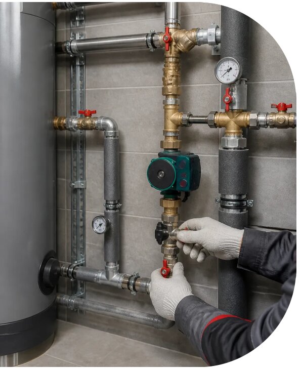 Монтаж рециркуляции горячего водоснабжения в Стрежевом